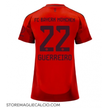 Bayern Munich Raphael Guerreiro #22 Maglia Gara Casa Repliche 2024-25 Donna Maniche Corte